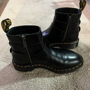 Dr martens leather moto boots